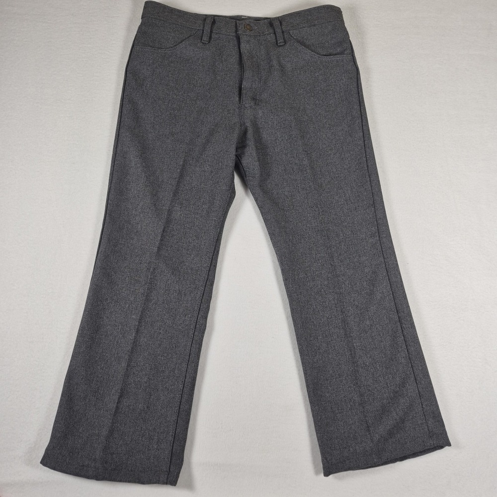 Classic Wrangler Gray Pants Men's size 34x26 Lay-Flat Regular Fit Vintage Style